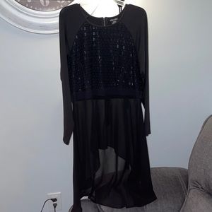 City Chic black high low tunic.  Size XS 14 W